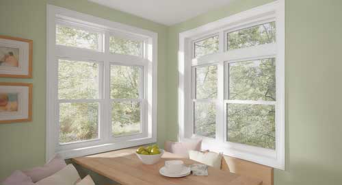 Vinyl replacement windows installed in a Jacksonville AL home